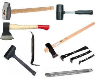 Plaktukai, kirviai, kūjai, kotai, kaltai